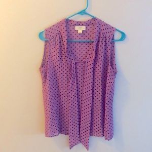 Sleeveless Loft blouse size small petite